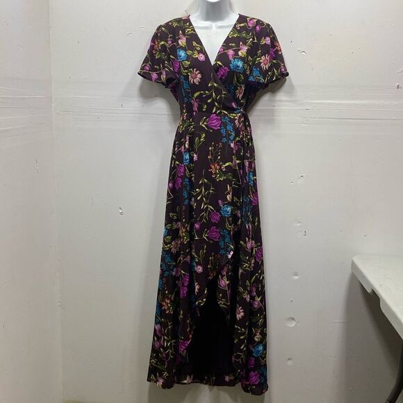 Belle Vere Floral Wrap Dress Small - Picture 1 of 6